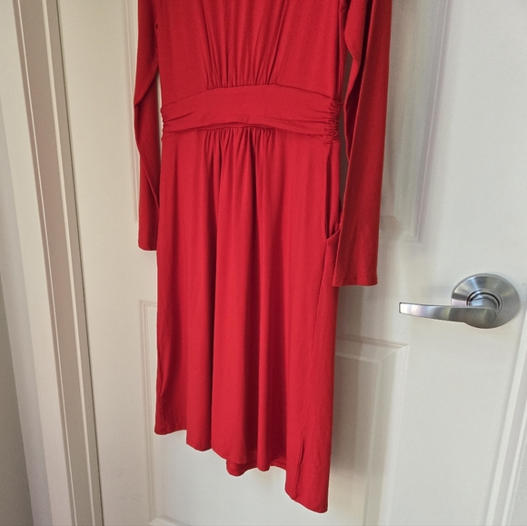(Tall) NWT Boden Abigail Red Long Sleeve Jersey Dress Sz 6L - Picture 11 of 16